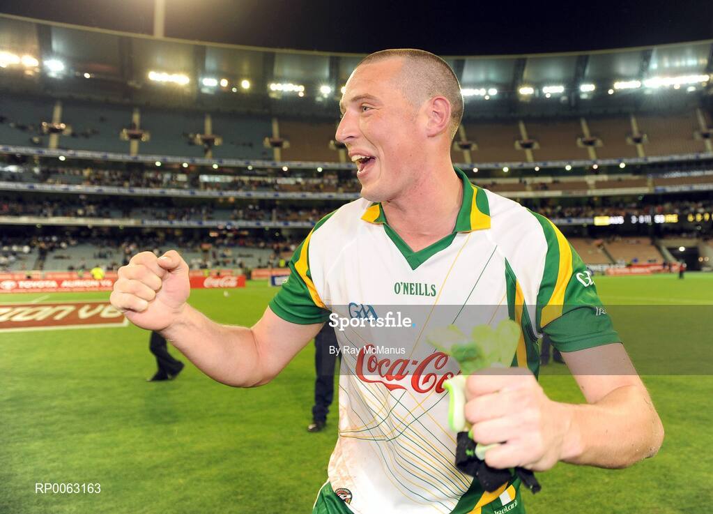 31 October 2008; Kieran Donaghy celebrates the Irish victory. Toyota International Rules Series, Australia v Ireland, Melbourne Cricket Ground, Melbourne, Australia. Picture credit: Ray McManus / SPORTSFILE