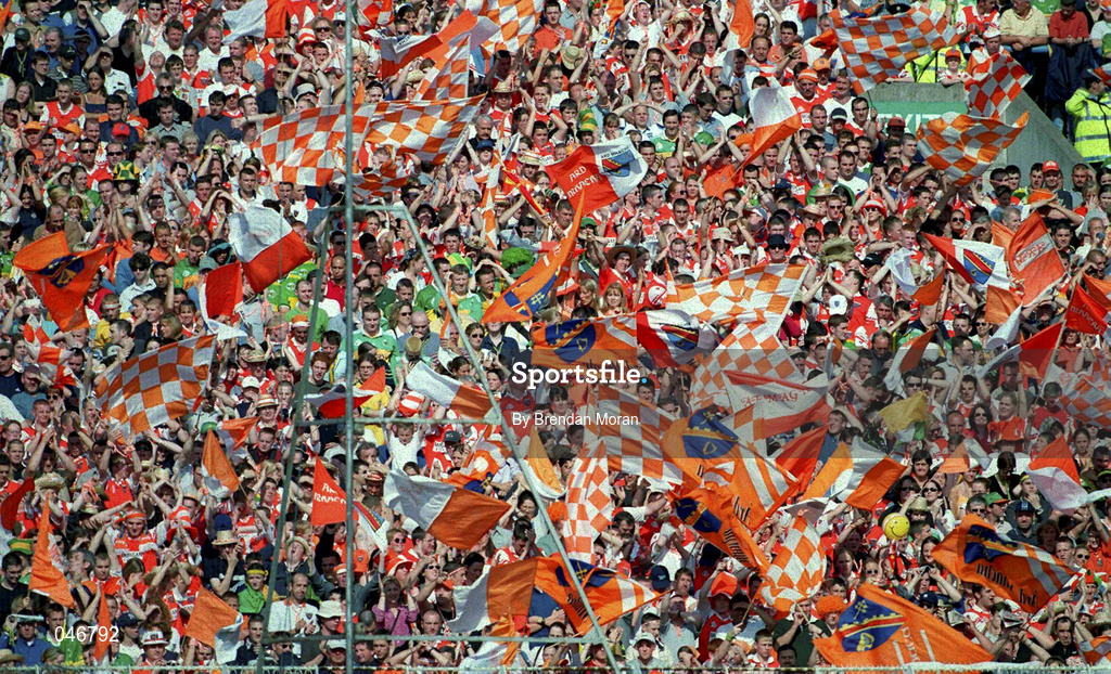 2 September 2000; Armagh supporters during the Bank of Ireland All-Ireland Senior Football Championship Semi-Final Replay match between Kerry and Armagh at Croke Park in Dublin. Photo by Brendan Moran/Sportsfile