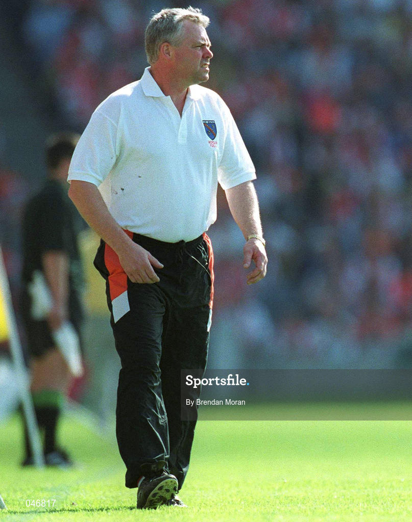 2 September 2000; Armagh co-manager Brian McAlinden during the Bank of Ireland All-Ireland Senior Football Championship Semi-Final Replay match between Kerry and Armagh at Croke Park in Dublin. Photo by Brendan Moran/Sportsfile