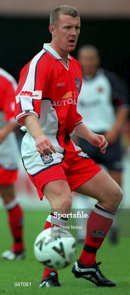 23 July 2000; Barry Prenderville of St Patricks Athletic during the Pre-Season Friendly match between St Patrick's Athletic and West Ham United at Richmond Park in Dublin Photo by David Maher/Sportsfile