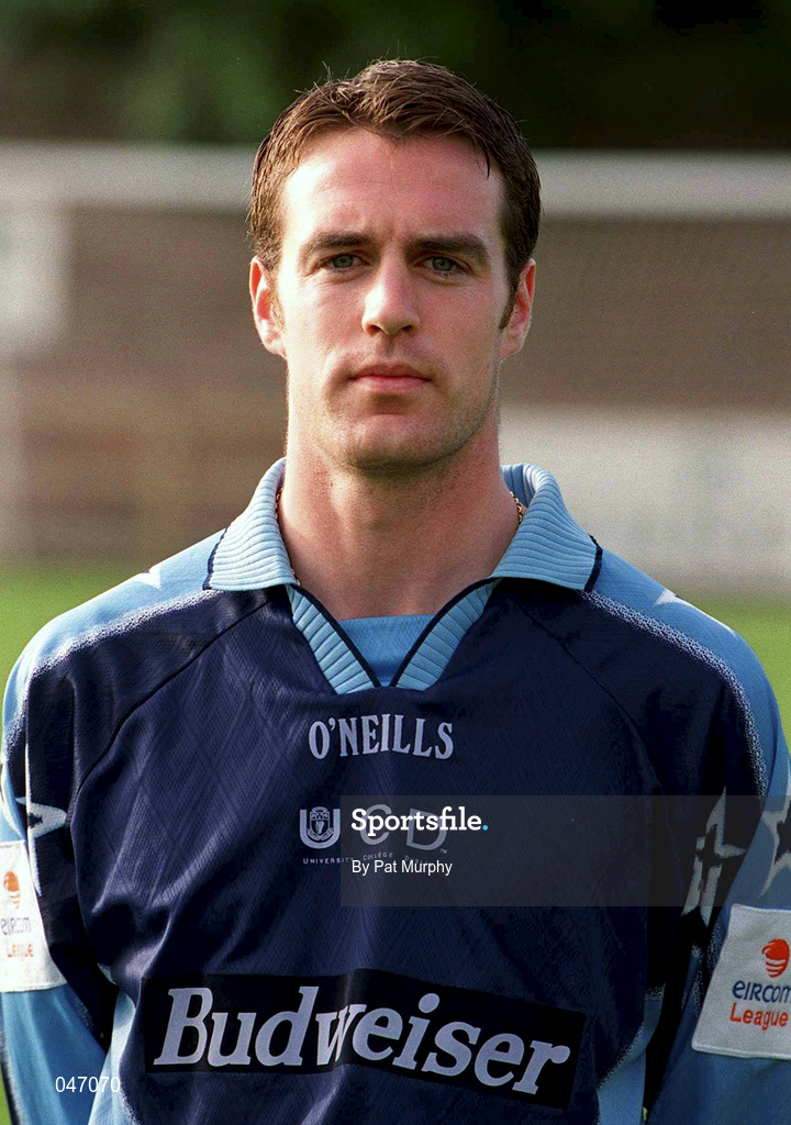 10 September 2000; Aidan Lynch of UCD ahead of the Eircom League Premier Division match between UCD and Finn Harps at Belfield Park in Dublin. Photo by Pat Murphy/Sportsfile