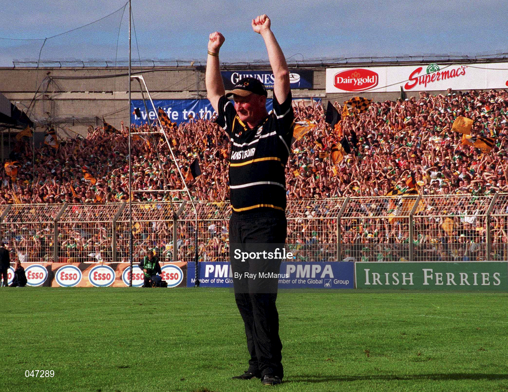 10 September 2000; Kilkenny manager Brian Cody during the All-Ireland Senior Hurling Championship Final match between Kilkenny and Offaly at Croke Park in Dublin. Photo by Ray McManus/Sportsfile