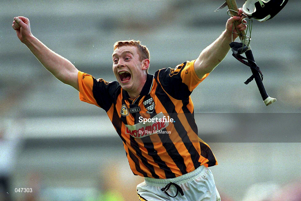 10 September 2000; Peter Barry of Kilkenny celebrates following the All-Ireland Senior Hurling Championship Final match between Kilkenny and Offaly at Croke Park in Dublin. Photo by Ray McManus/Sportsfile