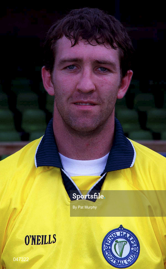 10 September 2000; Declan Boyle of Finn Harps ahead of the Eircom League Premier Division match between UCD and Finn Harps at Belfield Park in Dublin. Photo by Pat Murphy/Sportsfile