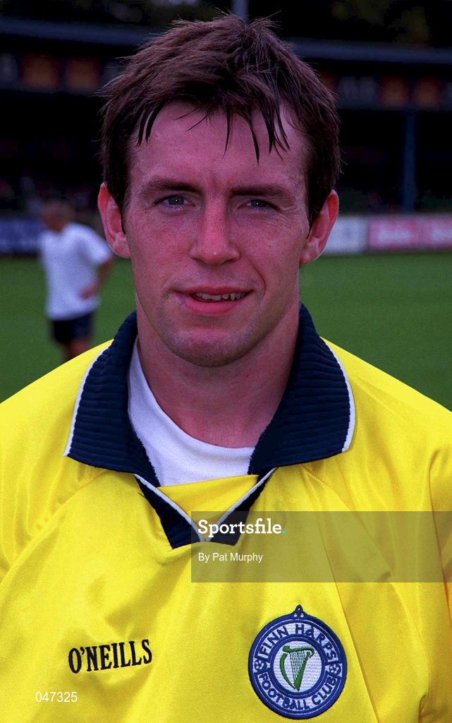 10 September 2000; Gerard McGranaghan of Finn Harps ahead of the Eircom League Premier Division match between UCD and Finn Harps at Belfield Park in Dublin. Photo by Pat Murphy/Sportsfile
