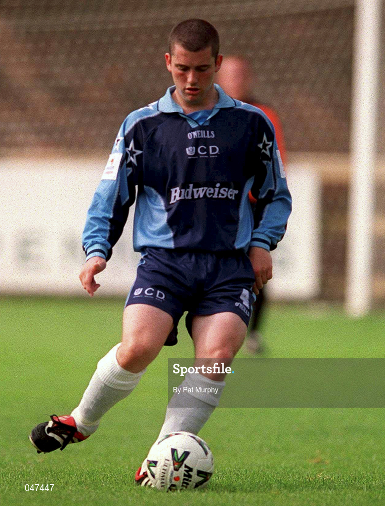 10 September 2000; Robert McAuley of UCD during the Eircom League Premier Division match between UCD and Finn Harps at Belfield Park in Dublin. Photo by Pat Murphy/Sportsfile