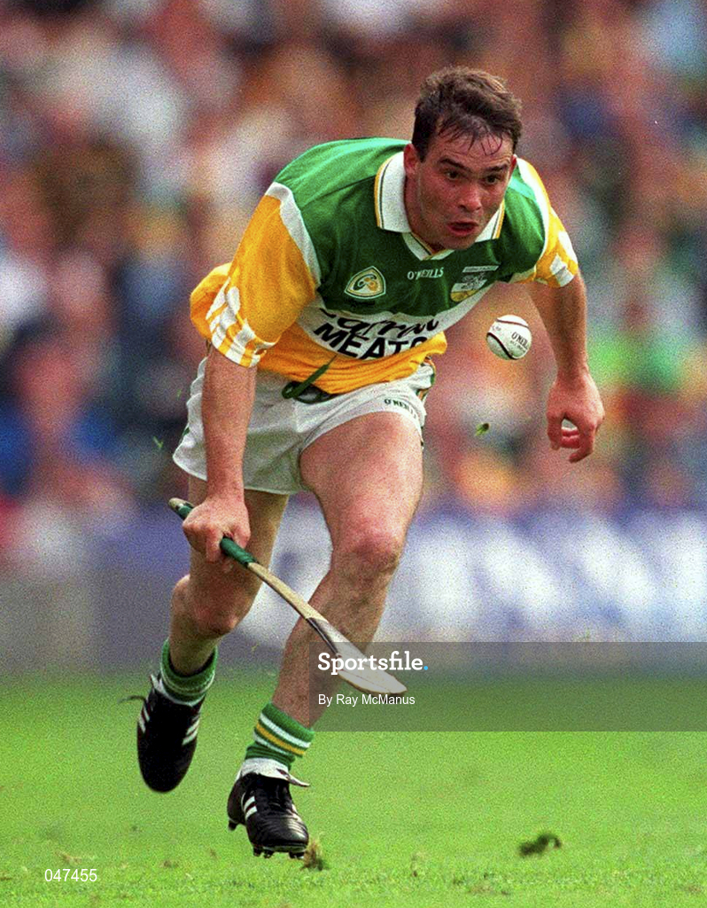 10 September 2000; Johnny Pilkington of Offaly during the All-Ireland Senior Hurling Championship Final match between Kilkenny and Offaly at Croke Park in Dublin. Photo by Ray McManus/Sportsfile