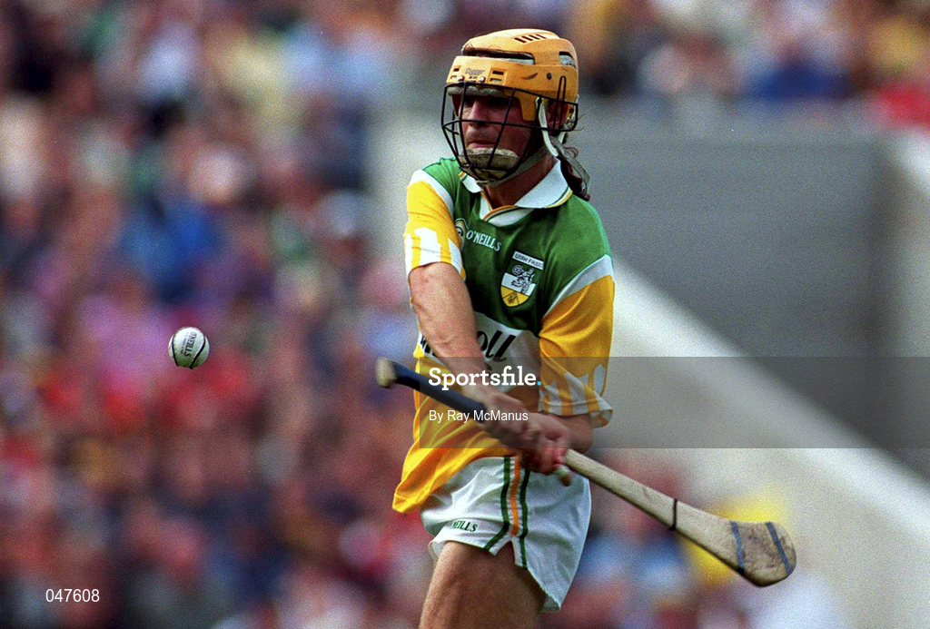 10 September 2000; Ger Oakley of Offaly during the All-Ireland Senior Hurling Championship Final match between Kilkenny and Offaly at Croke Park in Dublin. Photo by Ray McManus/Sportsfile
