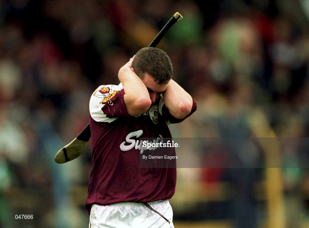 17 September 2000; Stephen Morgan of Galway following the All Ireland Under-21 Hurling Championship Final match between Galway and Limerick at Semple Stadium in Thurles, Tipperary. Photo by Damien Eagers/Sportsfile