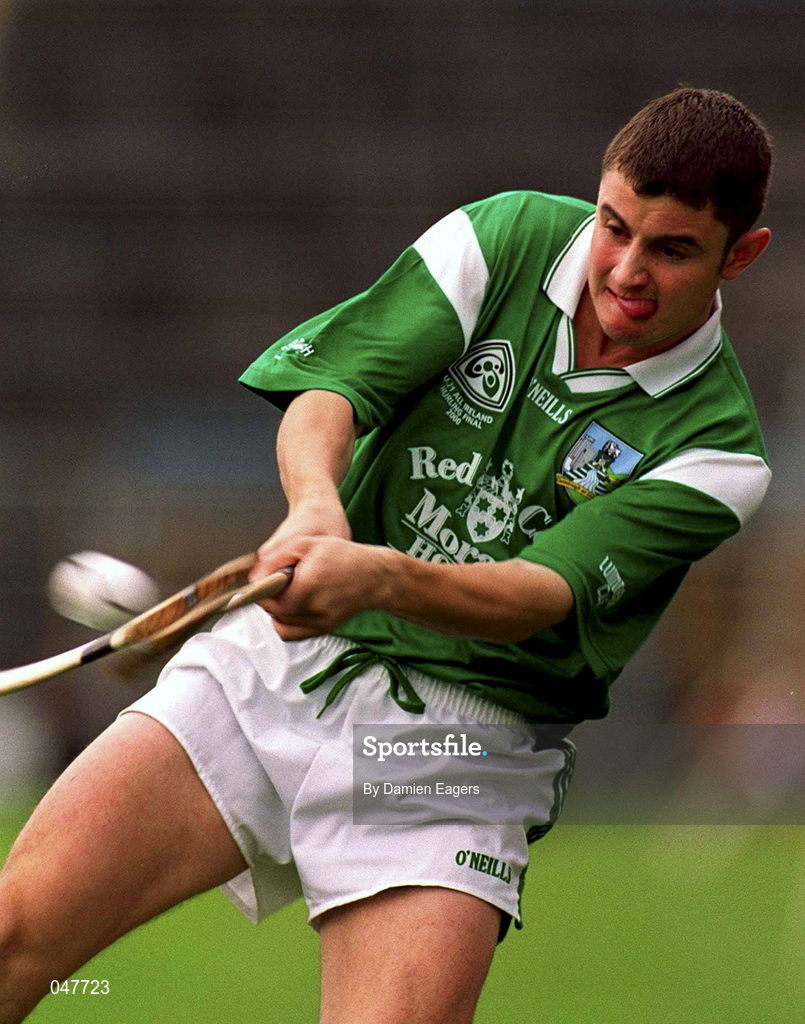 17 September 2000; David Stapleton of Limerick during the All Ireland Under-21 Hurling Championship Final match between Galway and Limerick at Semple Stadium in Thurles, Tipperary. Photo by Damien Eagers/Sportsfile