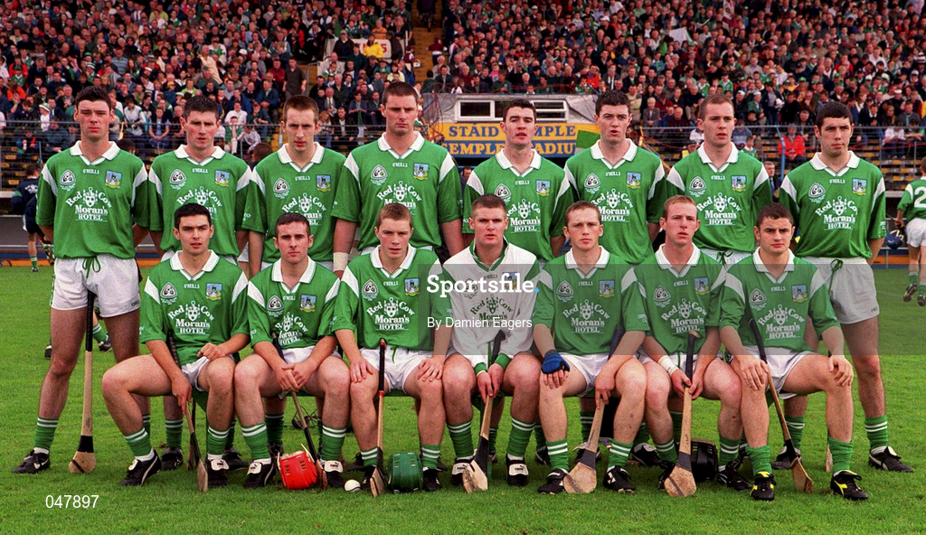 17 September 2000; The Limerick team before the All Ireland Under-21 Hurling Championship Final match between Galway and Limerick at Semple Stadium in Thurles, Tipperary. Photo by Damien Eagers/Sportsfile