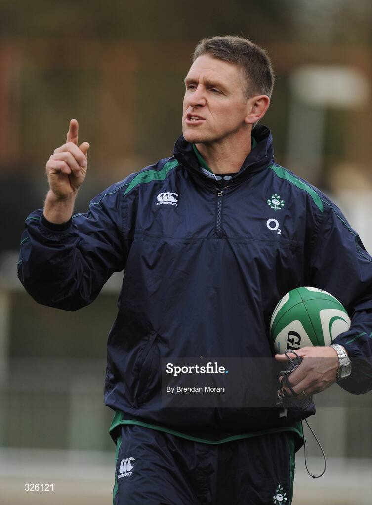 3 November 2008; Strength and conditioning coach Paul Pook during Ireland Rugby Squad Training. Donnybrook Stadium, Donnybrook, Dublin. Picture credit: Brendan Moran / SPORTSFILE