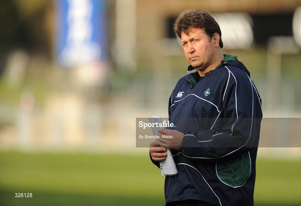 3 November 2008; Forwards coach Gert Smal during Ireland Rugby Squad Training. Donnybrook Stadium, Donnybrook, Dublin. Picture credit: Brendan Moran / SPORTSFILE
