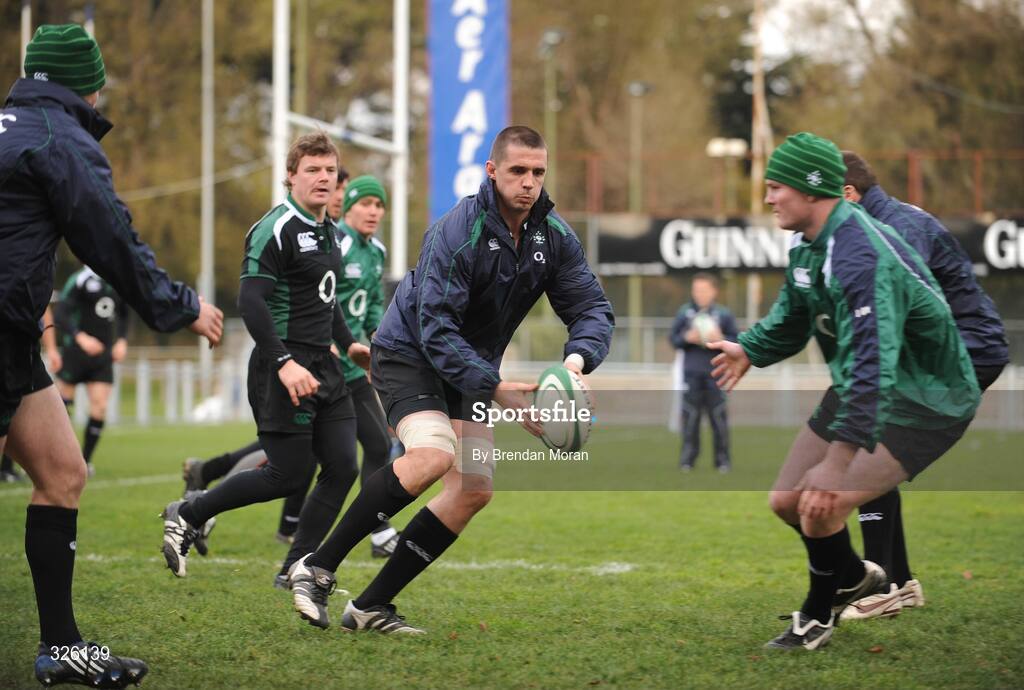 3 November 2008; Alan Quinlan in action against Donnacha Ryan during Ireland Rugby Squad Training. Donnybrook Stadium, Donnybrook, Dublin. Picture credit: Brendan Moran / SPORTSFILE