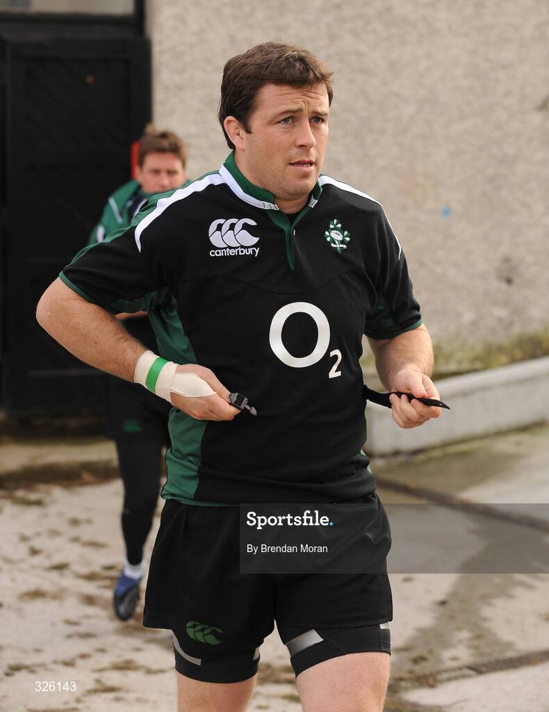 3 November 2008; Prop Marcus Horan arrives for Ireland Rugby Squad Training. Donnybrook Stadium, Donnybrook, Dublin. Picture credit: Brendan Moran / SPORTSFILE