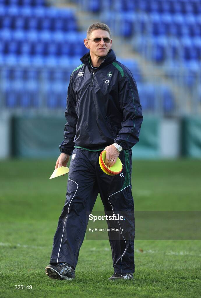 3 November 2008; Strength and Conditioning coach Paul Pook during Ireland Rugby Squad Training. Donnybrook Stadium, Donnybrook, Dublin. Picture credit: Brendan Moran / SPORTSFILE