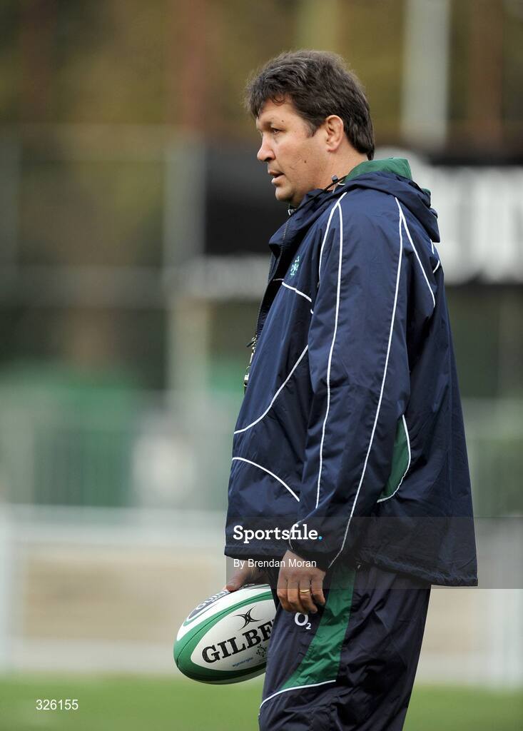 3 November 2008; Forwards coach Gert Smal during Ireland Rugby Squad Training. Donnybrook Stadium, Donnybrook, Dublin. Picture credit: Brendan Moran / SPORTSFILE