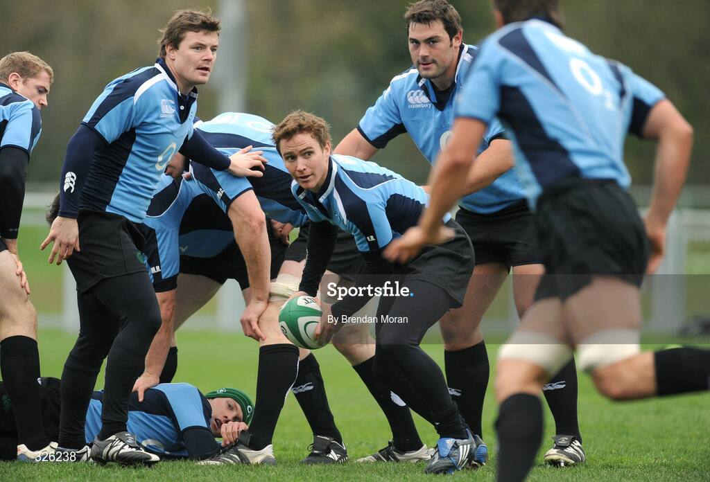 4 November 2008; Scrum-half Eoin Reddan in action during Ireland Rugby Squad Training. Donnybrook Stadium, Donnybrook, Dublin. Picture credit: Brendan Moran / SPORTSFILE