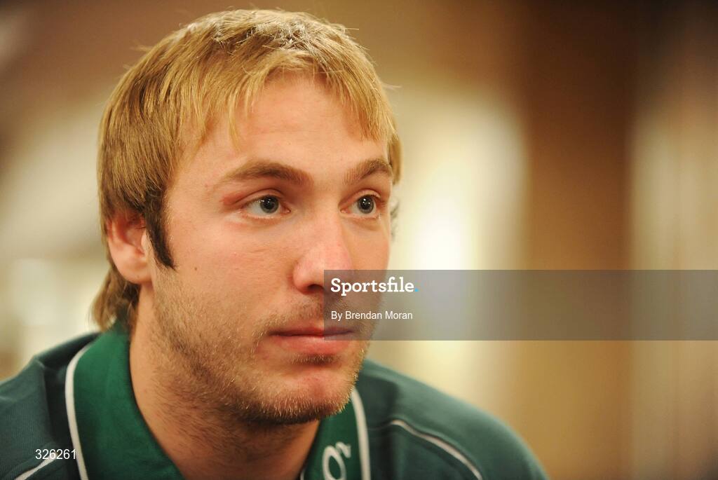 4 November 2008; Franker Stephen Ferris during an Ireland Rugby Media Conference. Fitzpatrick's Castle Hotel, Killiney, Dublin. Picture credit: Brendan Moran / SPORTSFILE