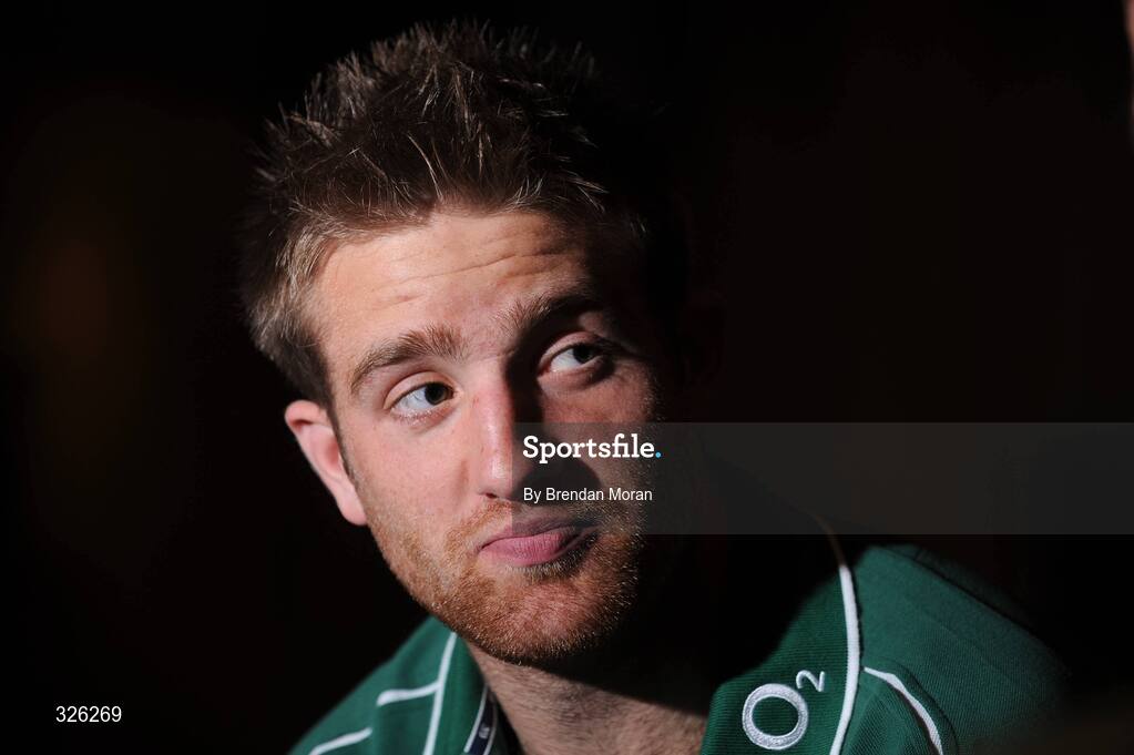 4 November 2008; Centre Luke Fitzgerald during an Ireland Rugby Media Conference. Fitzpatrick's Castle Hotel, Killiney, Dublin. Picture credit: Brendan Moran / SPORTSFILE