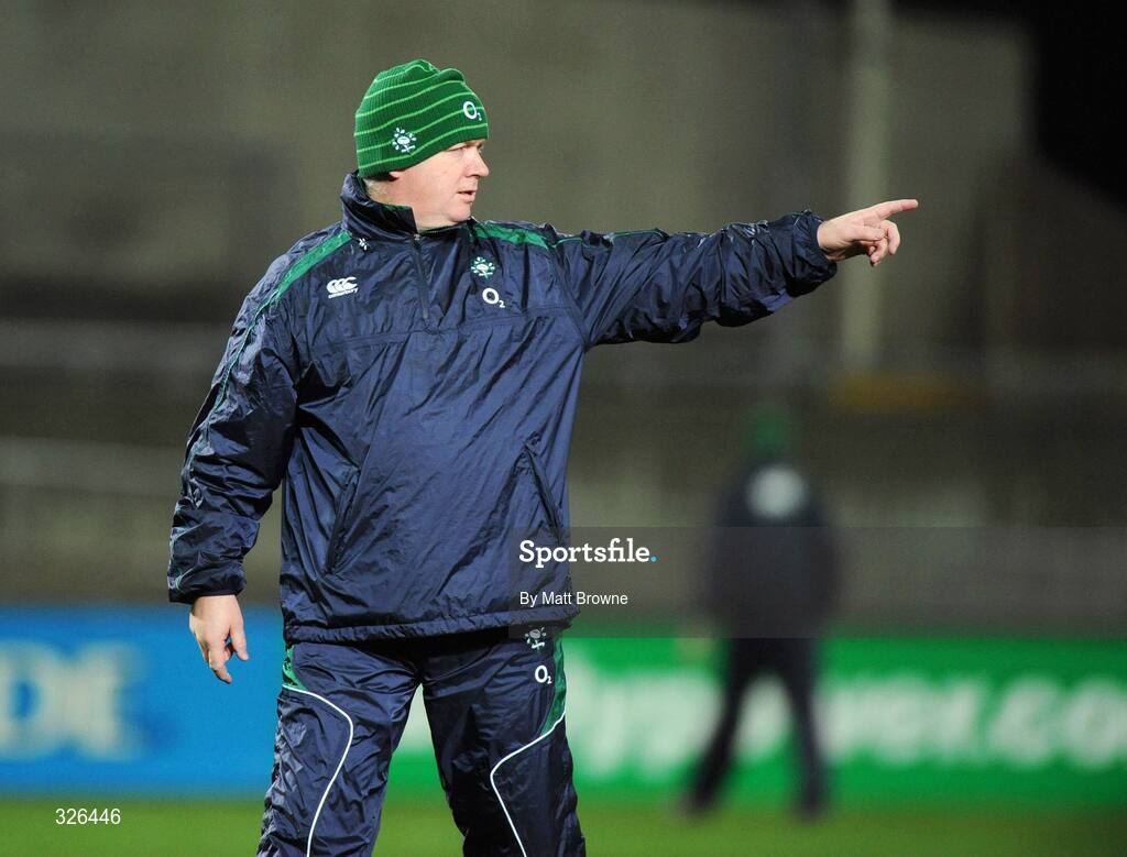 6 November 2008; Head coach Declan Kidney during Ireland rugby squad training. Thomond Park, Limerick. Picture credit: Matt Browne / SPORTSFILE