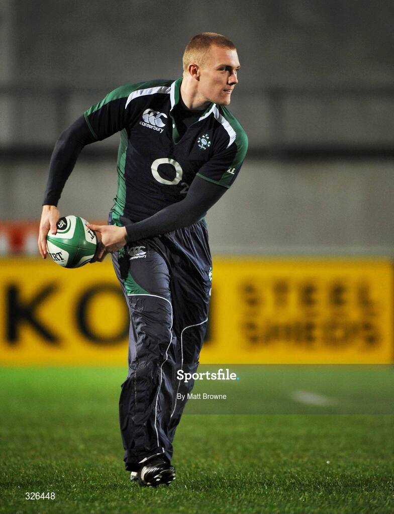 6 November 2008; Keith Earls in action during Ireland rugby squad training. Thomond Park, Limerick. Picture credit: Matt Browne / SPORTSFILE