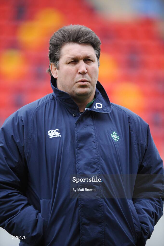 7 November 2008; Forwards coach Gert Smal during Ireland rugby squad Captain's Run. Thomond Park, Limerick. Picture credit: Matt Browne / SPORTSFILE