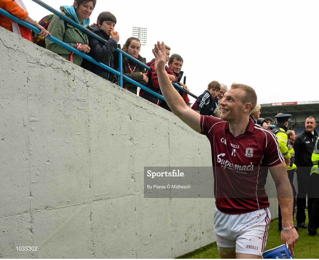 26 July 2015; Galway's Cyril Donnellan celebrates after the game. GAA Hurling All-Ireland Senior Championship, Quarter-Final, Galway v Cork. Semple Stadium, Thurles, Co. Tipperary. Picture credit: Piaras Ó Mídheach / SPORTSFILE