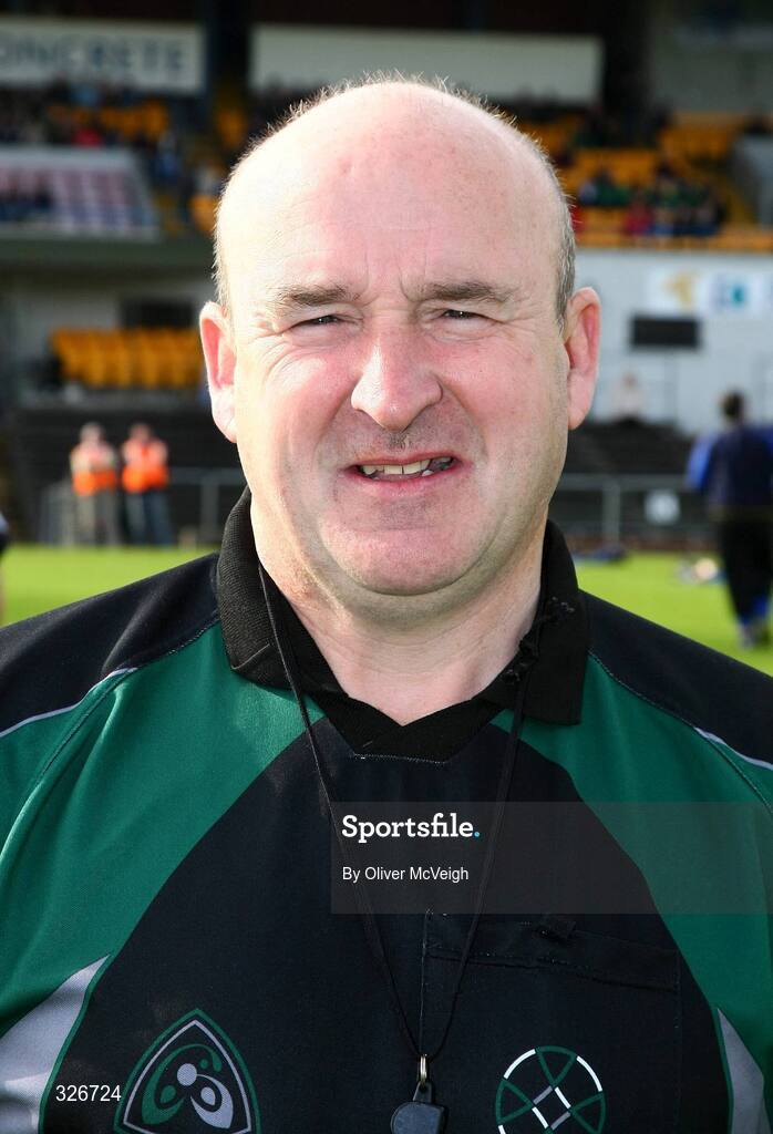 12 October 2008; Referee John Devlin, Tyrone. AIB Ulster Club Senior Hurling Championship Semi-Final, Ballygalget John Mitchels v Keady Lamh Dhearg, Casement Park, Belfast, Co. Antrim. Picture credit: Oliver McVeigh / SPORTSFILE
