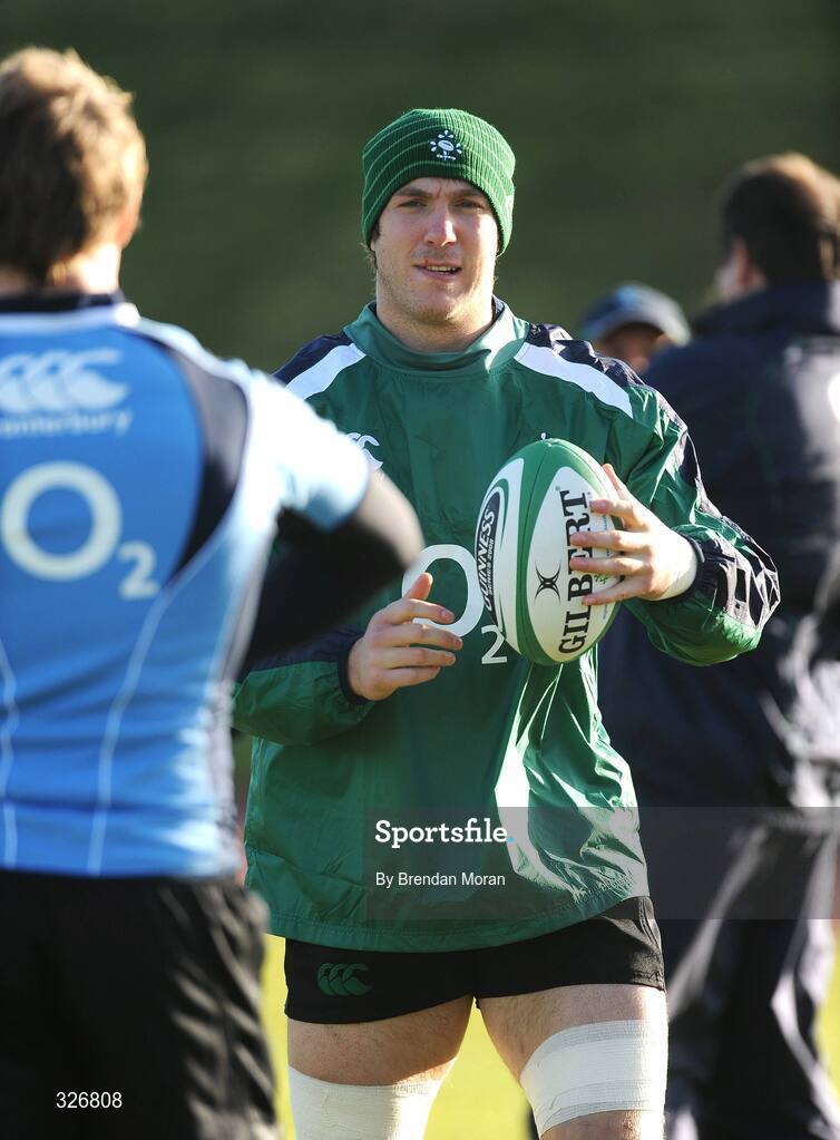 10 November 2008; Ireland's Stephen Ferris during rugby squad training. University of Limerick, Limerick. Picture credit: Brendan Moran / SPORTSFILE