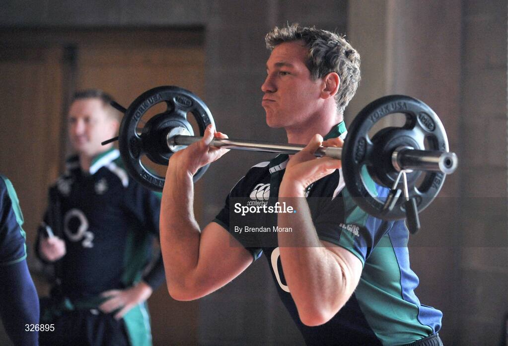 11 November 2008; Ireland lock Bob Casey in action during rugby squad training. University of Limerick, Limerick. Picture credit: Brendan Moran / SPORTSFILE