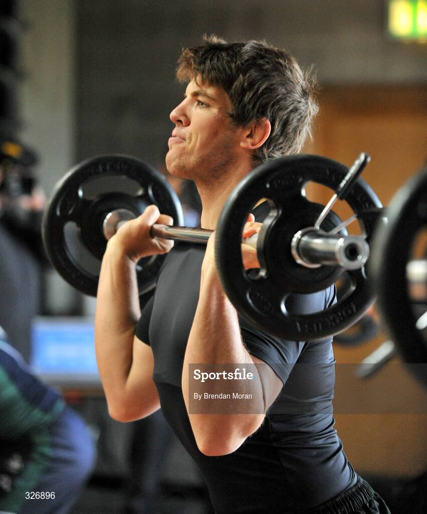 11 November 2008; Ireland lock Donncha O'Callaghan in action during rugby squad training. University of Limerick, Limerick. Picture credit: Brendan Moran / SPORTSFILE