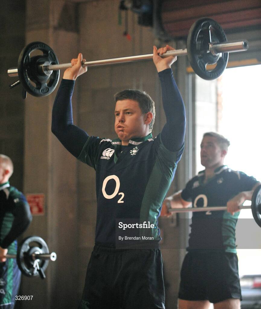 11 November 2008; Ireland captain Brian O'Driscoll in action during rugby squad training. University of Limerick, Limerick. Picture credit: Brendan Moran / SPORTSFILE