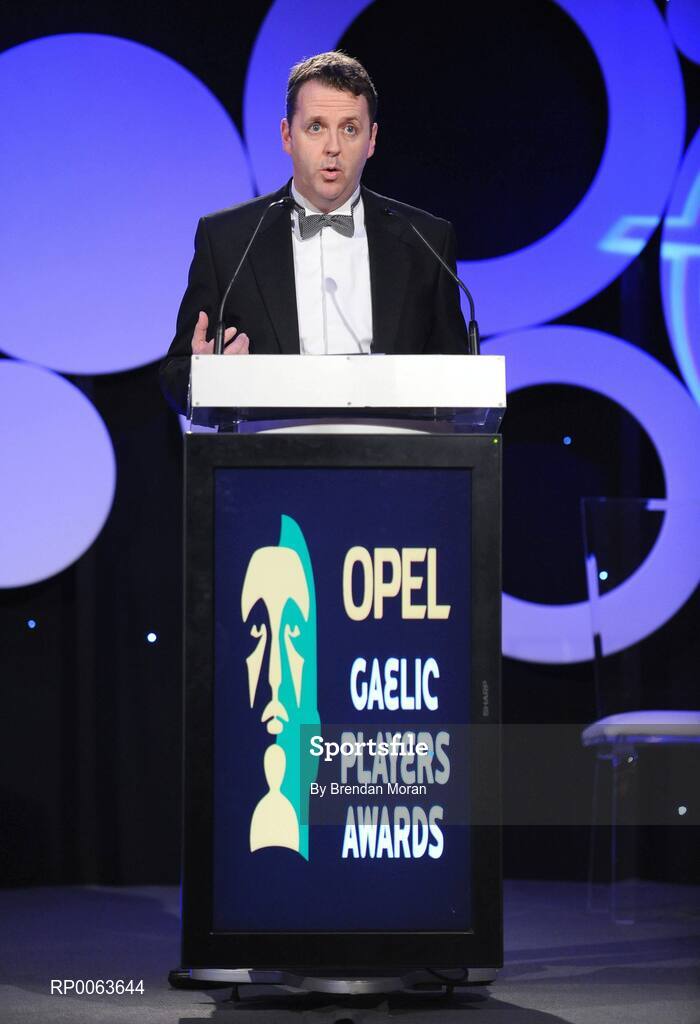 7 November 2008; Dave Sheeran, MD, Opel Ireland, delivering his speech during the 2008 Opel Gaelic Players of the Year awards for Hurling and Football. Citywest Hotel, Conference, Leisure & Golf Resort, Dublin. Picture credit: Brendan Moran / SPORTSFILE