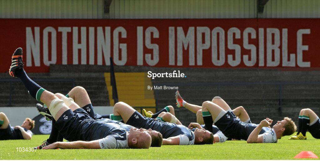 29 July 2015; Ireland captain Paul O'Connell with his team-mates during squad training. Irish Independent Park, Cork. Picture credit: Matt Browne / SPORTSFILE