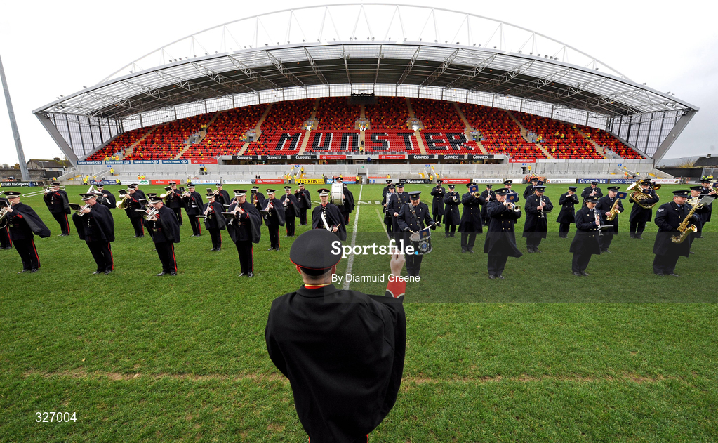 8 November 2008; A general view of the Garda Band practicing before the game. Guinness Autumn Internationals, Ireland v Canada, Thomond Park, Limerick. Picture credit: Diarmuid Greene / SPORTSFILE