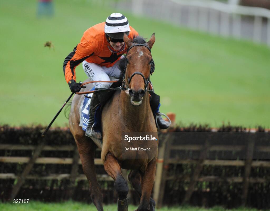 13 November 2008; Chelsea Harbour, with Ruby Walsh up, after jumping the last on the way to winning the Clonmel Oil Service Station Handicap Hurdle. Clonmel Racecourse, Clonmel, Co. Tipperary. Picture credit: Matt Browne / SPORTSFILE