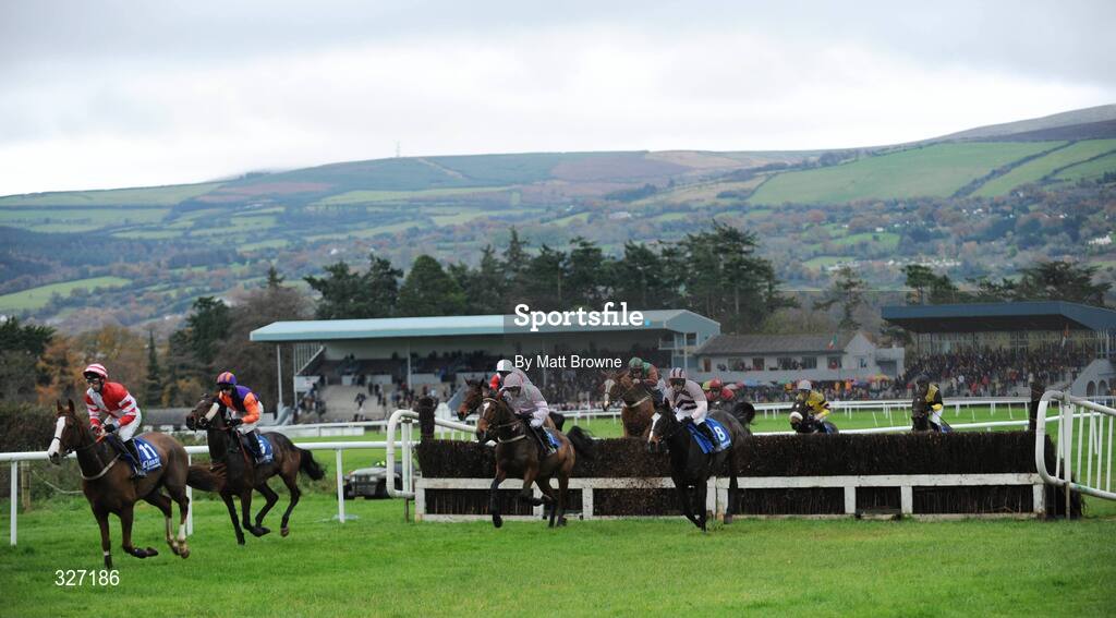 13 November 2008; The runners and riders during the Europrean Breeders Fund TA Morris Memorial Mares Steeplechase. Clonmel racecourse, Clonmel, Co. Tipperary. Picture credit: Matt Browne / SPORTSFILE