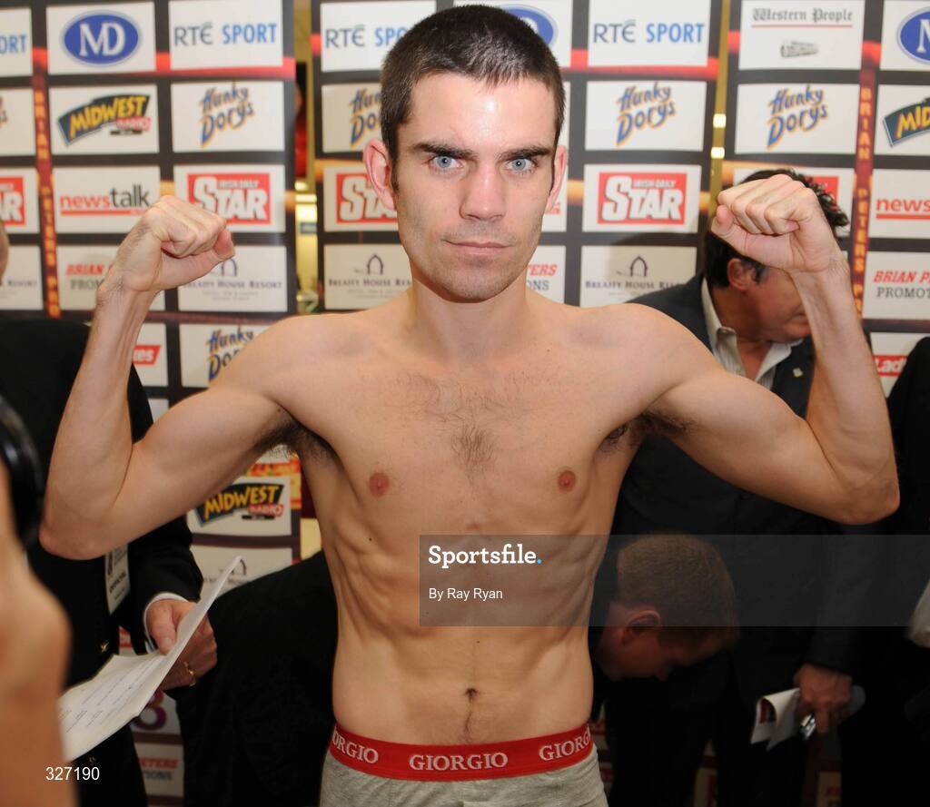 14 November 2008; Bernard Dunne at the pre fight weigh-in ahead of the Hunky Dory Fight Night this Saturday November 15th. Castlebar, Co. Mayo. Picture credit: Ray Ryan / SPORTSFILE