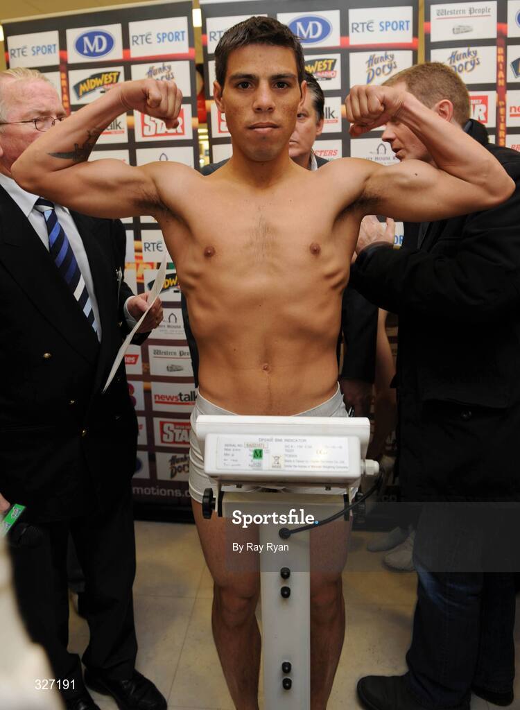 14 November 2008; Cristian Faccio at the pre fight weigh-in ahead of the Hunky Dory Fight Night this Saturday November 15th. Castlebar, Co. Mayo. Picture credit: Ray Ryan / SPORTSFILE