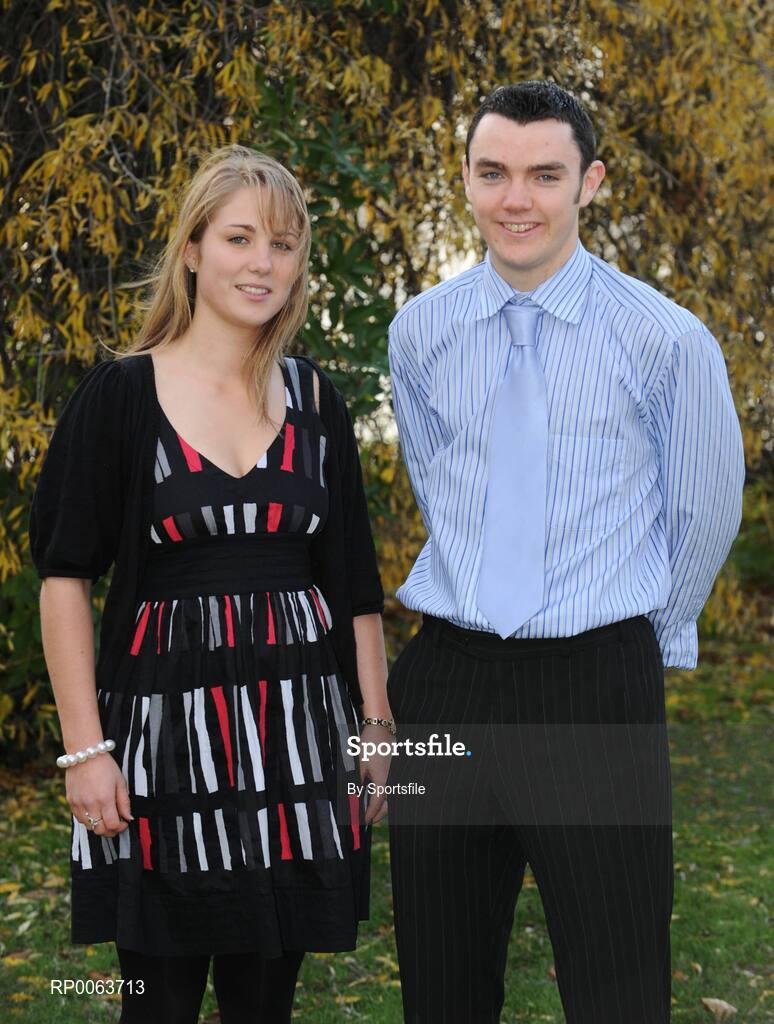 14 November 2008; Kilkenny's Intermediate All ireland camogie team member Leann Fennelly and Minor All Ireland hurling team member Daniel Purcell who were both awarded Sports scholarships in UCD for 2008/2009, O'Reilly Hall, UCD. Photo by Sportsfile