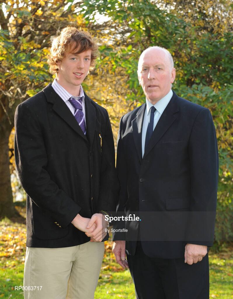 14 November 2008; UCD rowing scholarship recipient Finbarr Manning, Limerick with Brian Mullins, UCD's Director of Sport, at the announcement of the new UCD Scholarship recipients for 2008/2009, O'Reilly Hall, UCD. Photo by Sportsfile