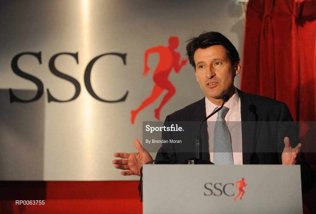 14 November 2008; Lord Sebastian Coe, Chairman of London 2012 Olympic Games and Paralympic Games, delivering his speech before officially opening SSC, a new 75million euro world-class hospital that brings together the expertise of consultants in Orthopaedics, Diagnostics and Sports Medicine in a purpose built clinic, one of only a handful of its kind worldwide. Located at Santry Demesne in Dublin, the 130,000 sq ft. SSC will employ over 160 staff, and caters for people of all ages affected by musculoskeletal injuries, which includes major joint replacement, specialist sports medicine clinics and rehabilitation programmes. Santry Demense, Santry, Dublin. Picture credit: Brendan Moran / SPORTSFILE