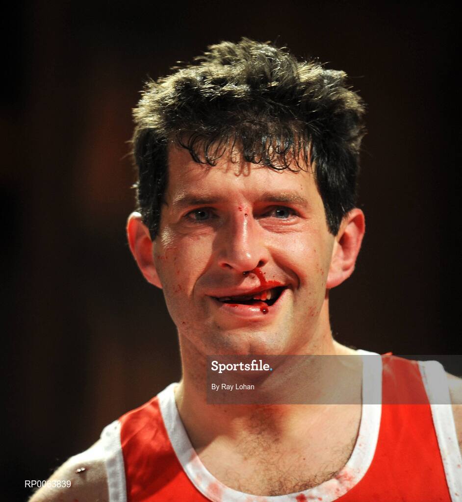 15 November 2008; Enda Murphy, Leixlip GAA Club, after being defeated by Mick Foley, Athy. TV3 Kildare GAA Fight Night, Time: bar + venue, Naas, Co. Kildare. Picture credit: Ray Lohan / SPORTSFILE  *** Local Caption ***