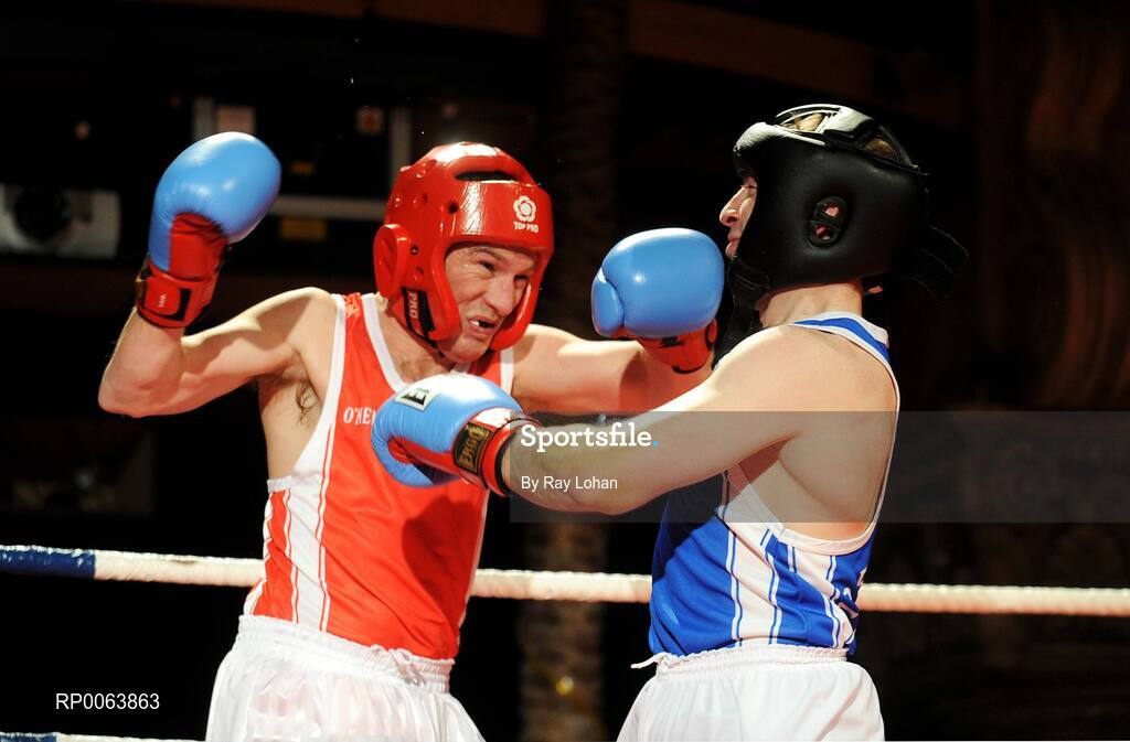 15 November 2008; Jockey's Paul Carberry, left, in action against David Casey. TV3 Kildare GAA Fight Night, Time: bar + venue, Naas, Co. Kildare. Picture credit: Ray Lohan / SPORTSFILE  *** Local Caption ***