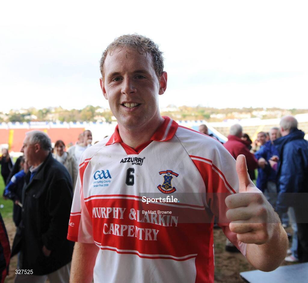 16 November 2008; Kevin Moran, De La Salle, celebrates after the game. AIB Munster Senior Club Hurling Championship Semi-Final, Sarsfields v De La Salle, Pairc Ui Chaoimh, Cork. Picture credit: Matt Browne / SPORTSFILE