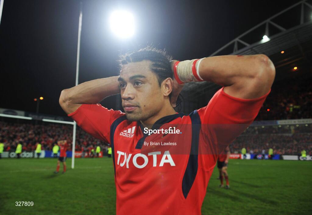 18 November 2008; Munster's Lifeimi Mafi after the match. Zurich Challenge Match, Munster v New Zealand, Thomond Park, Limerick. Picture credit: Brian Lawless / SPORTSFILE