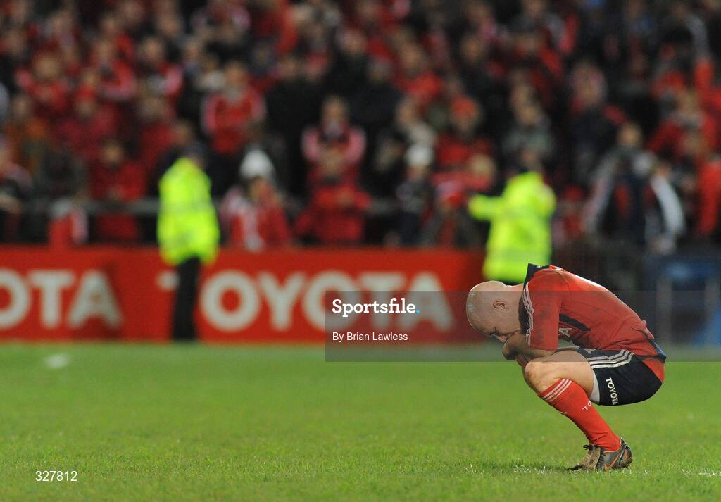 18 November 2008; Munster's Peter Stringer after the match. Zurich Challenge Match, Munster v New Zealand, Thomond Park, Limerick. Picture credit: Brian Lawless / SPORTSFILE