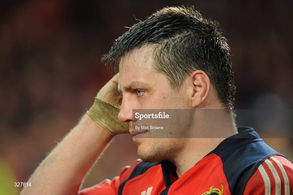 18 November 2008; Munster's James Coughlan after the final whistle. Zurich Challenge Match, Munster v New Zealand, Thomond Park, Limerick. Picture credit: Matt Browne / SPORTSFILE