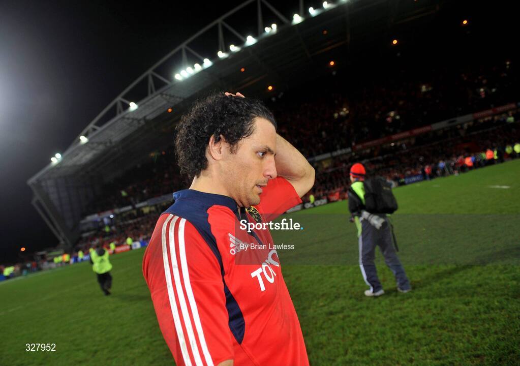 18 November 2008; Munster's Doug Howlett after the match. Zurich Challenge Match, Munster v New Zealand, Thomond Park, Limerick. Picture credit: Brian Lawless / SPORTSFILE